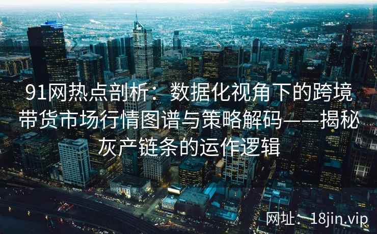 91网热点剖析：数据化视角下的跨境带货市场行情图谱与策略解码——揭秘灰产链条的运作逻辑  第2张