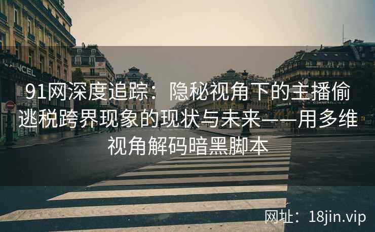 91网深度追踪：隐秘视角下的主播偷逃税跨界现象的现状与未来——用多维视角解码暗黑脚本