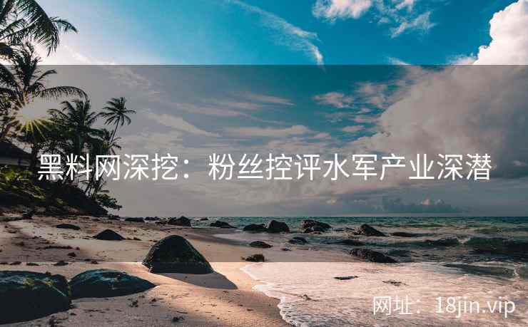 黑料网深挖：粉丝控评水军产业深潜