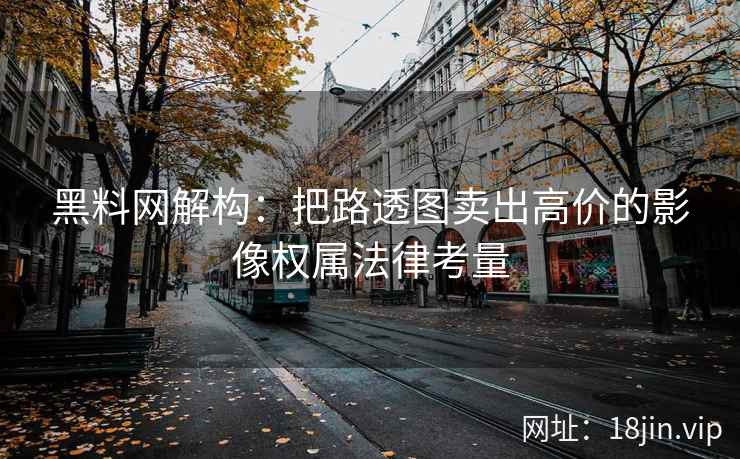 黑料网解构：把路透图卖出高价的影像权属法律考量